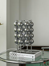 Modern Chrome Spherical Stainless Steel Table Lamp for Contemporary Desk and Reading