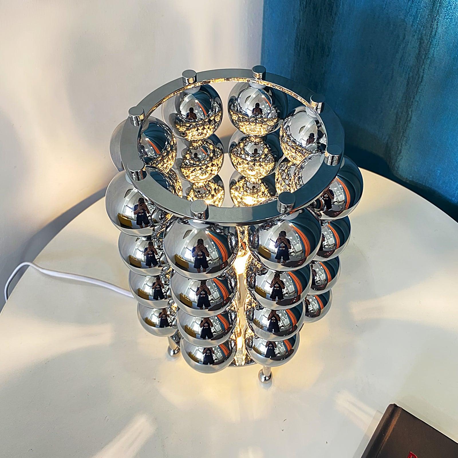 Modern Chrome Spherical Stainless Steel Table Lamp for Contemporary Desk and Reading