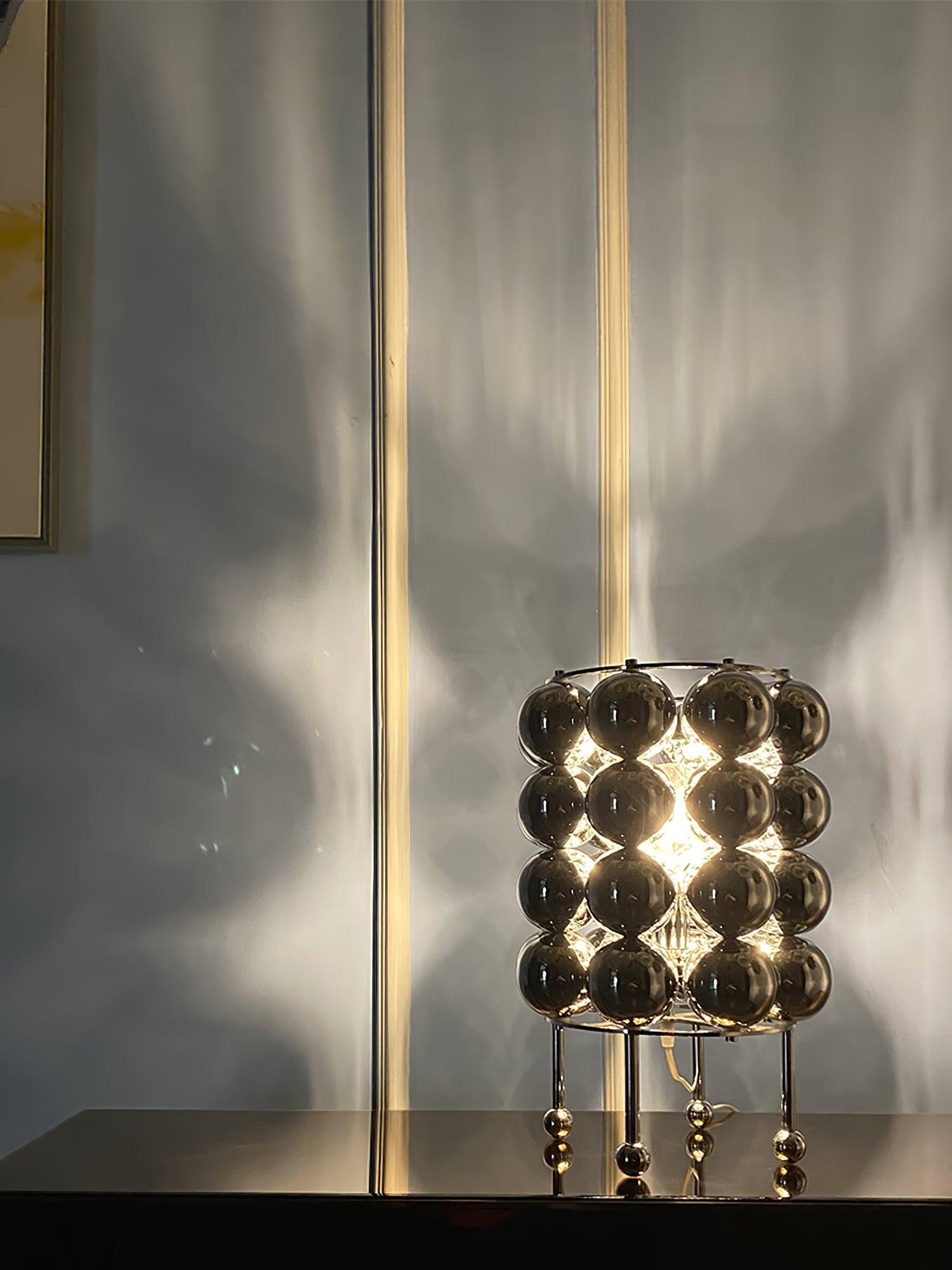 Modern Chrome Spherical Stainless Steel Table Lamp for Contemporary Desk and Reading