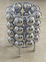 Modern Chrome Spherical Stainless Steel Table Lamp for Contemporary Desk and Reading