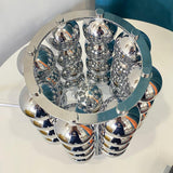 Modern Chrome Spherical Stainless Steel Table Lamp for Contemporary Desk and Reading