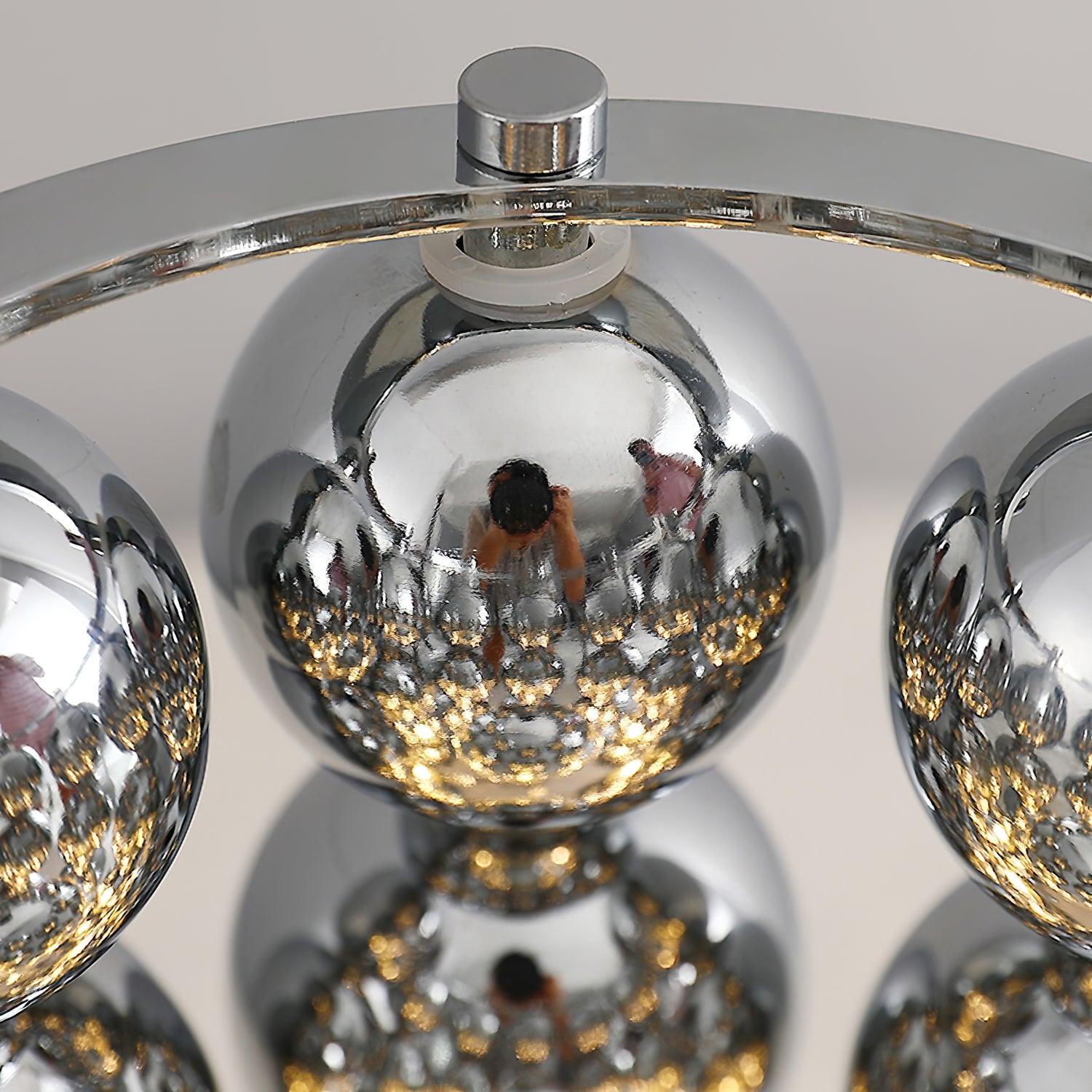 Modern Chrome Spherical Stainless Steel Table Lamp for Contemporary Desk and Reading
