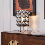 Modern Chrome Spherical Stainless Steel Table Lamp for Contemporary Desk and Reading