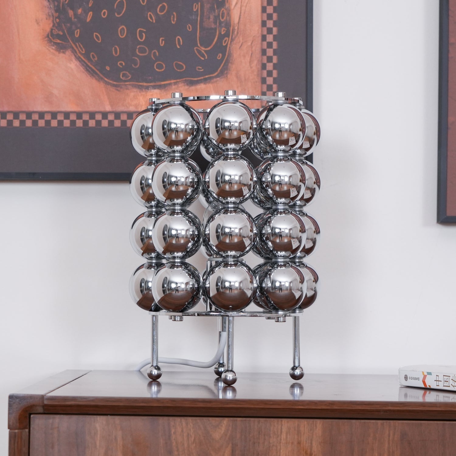 Modern Chrome Spherical Stainless Steel Table Lamp for Contemporary Desk and Reading