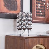 Modern Chrome Spherical Stainless Steel Table Lamp for Contemporary Desk and Reading