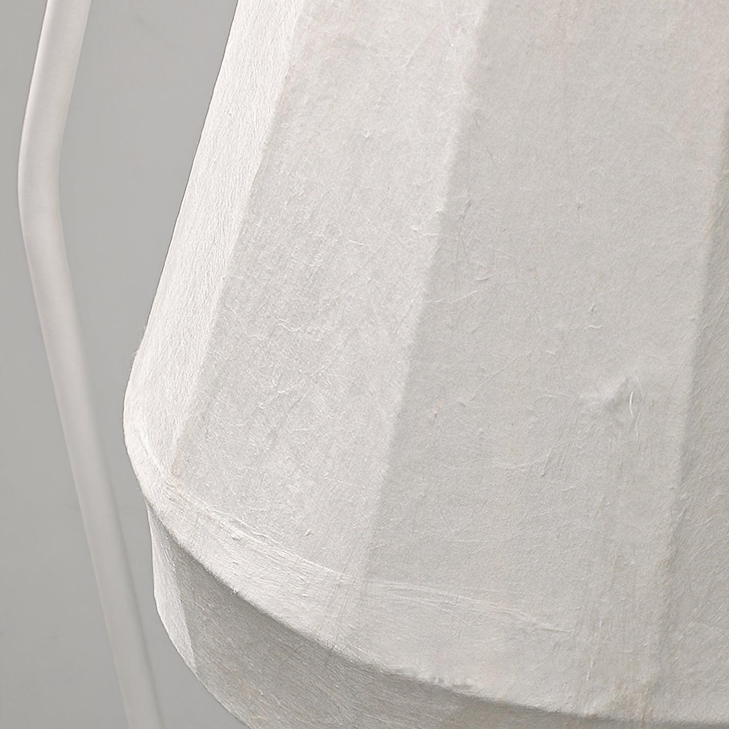 Modern White Textured Silk Fabric Standing Floor Lamp for Interior Spaces