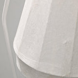 Modern White Textured Silk Fabric Standing Floor Lamp for Interior Spaces