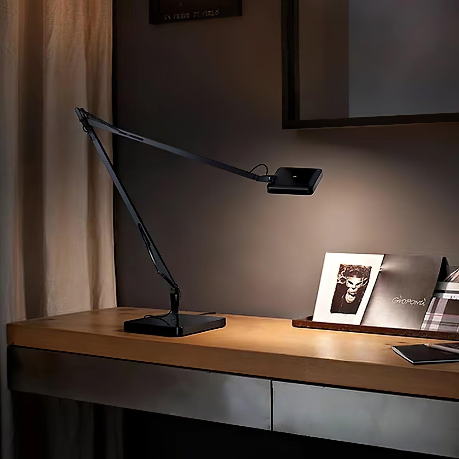 Modern Minimalist LED Desk Lamp Adjustable Metal Table Light for Office and Bedside