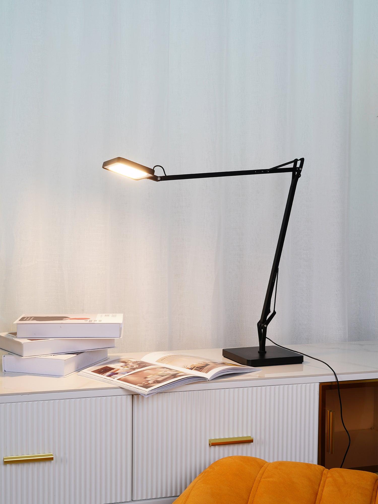Modern Minimalist LED Desk Lamp Adjustable Metal Table Light for Office and Bedside