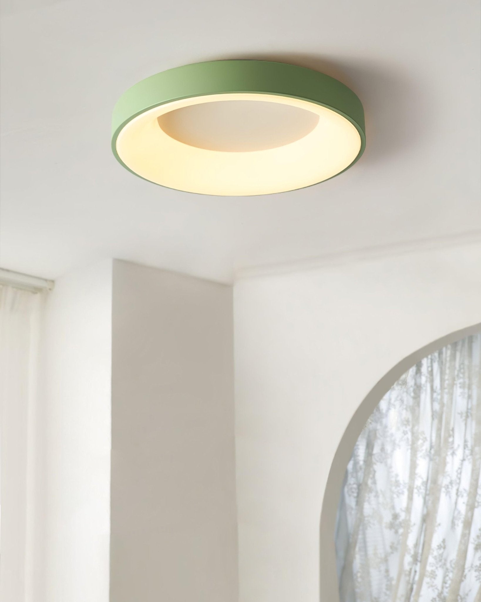 Modern Round Keno LED Ceiling Light Flush Mount Acrylic Fixture for Bedroom and Hallway