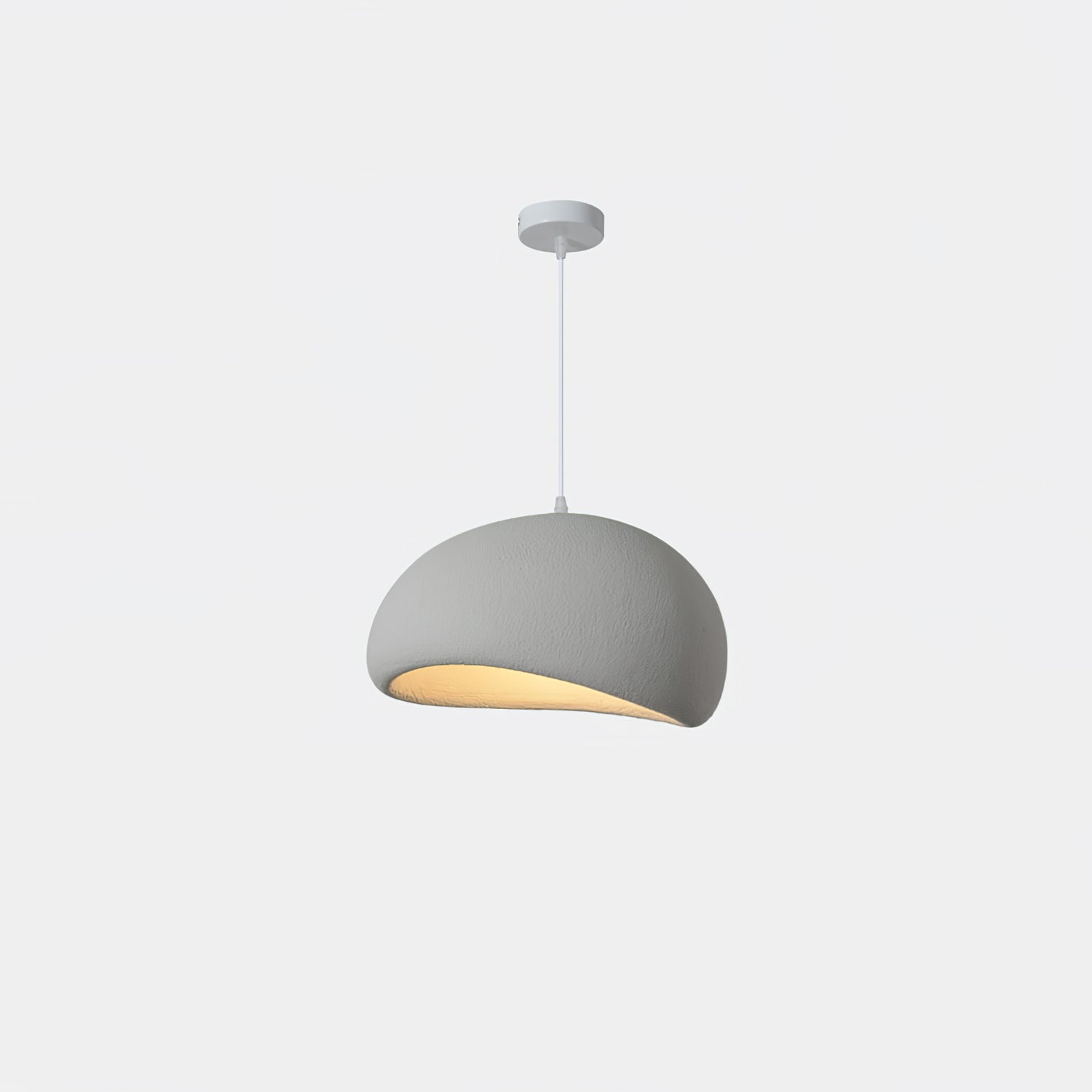 Modern Organic Cloud Chandelier with Rough Texture HDPE Shades and Adjustable Cables