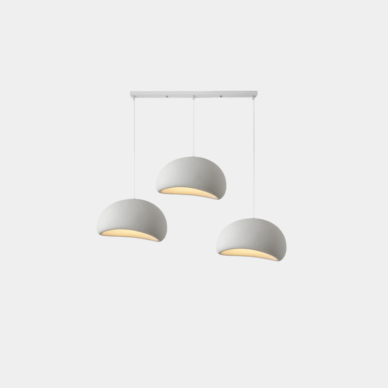 Modern Organic Cloud Chandelier with Rough Texture HDPE Shades and Adjustable Cables