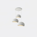 Modern Organic Cloud Chandelier with Rough Texture HDPE Shades and Adjustable Cables