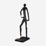 Modern Kicking Ball Sculpture Character Floor Lamp Artistic Athlete Reading Light