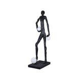 Modern Kicking Ball Sculpture Character Floor Lamp Artistic Athlete Reading Light
