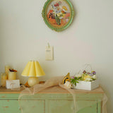 Vintage Ceramic Mushroom Table Lamp with Elegant Knife Pleat Linen Shade