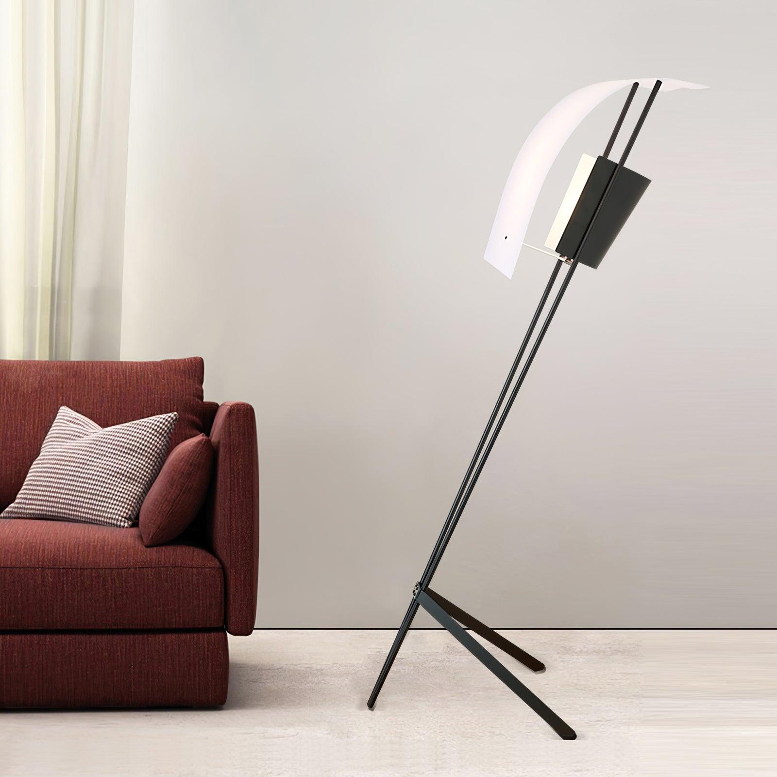 Modern Kite LED Floor Lamp Sculptural Reading Light for Living Room and Bedroom