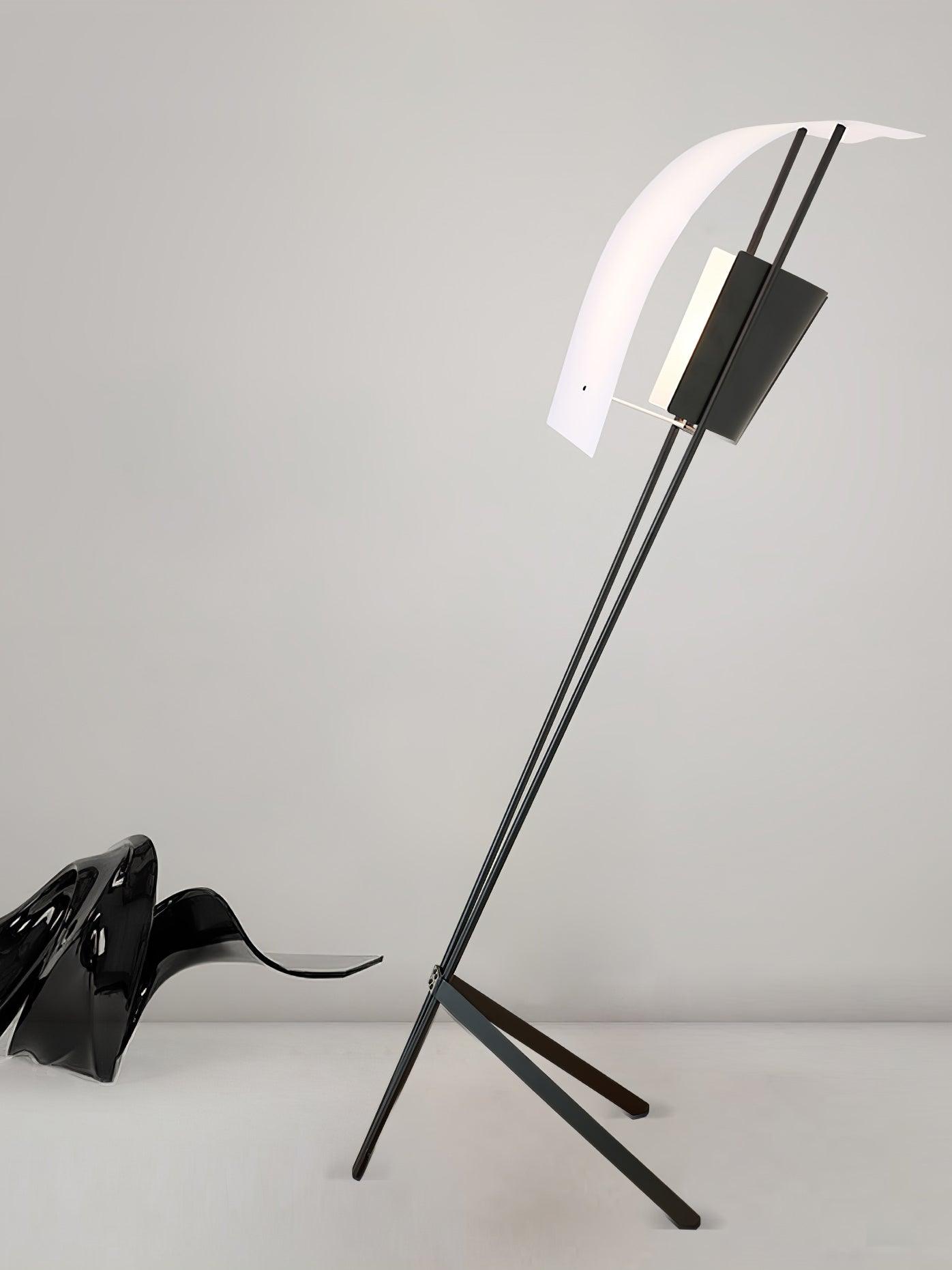 Modern Kite LED Floor Lamp Sculptural Reading Light for Living Room and Bedroom