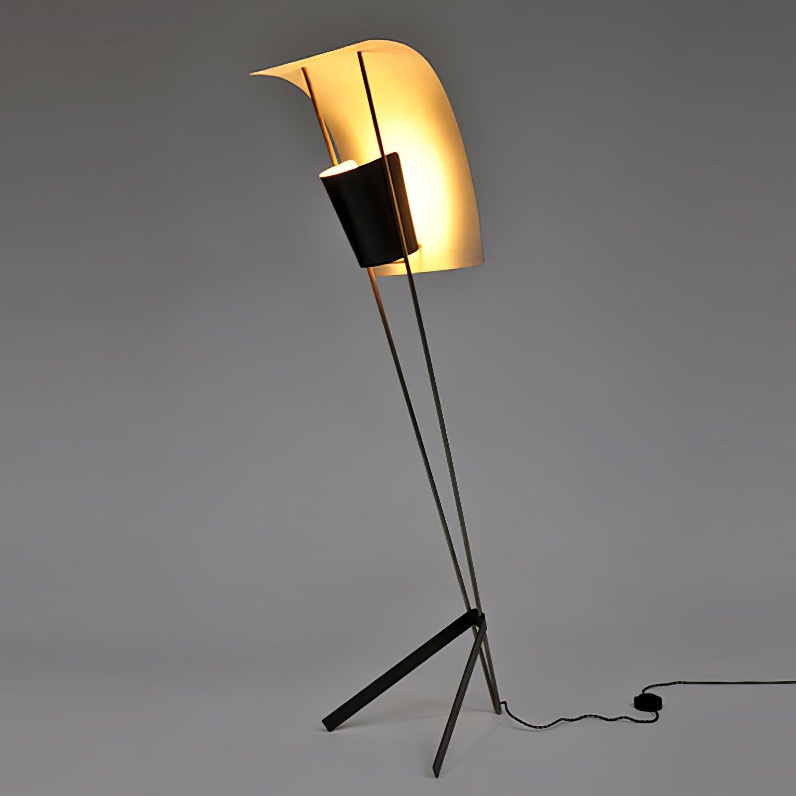 Modern Kite LED Floor Lamp Sculptural Reading Light for Living Room and Bedroom