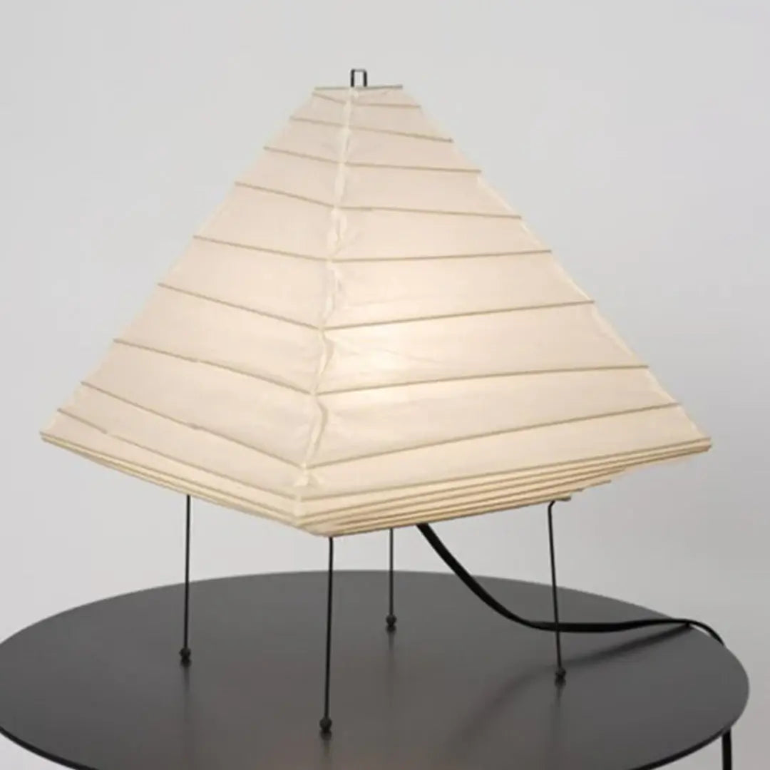 Minimalist Japanese Style Rice Paper Desk Lamp with Wabi Sabi Aesthetic for Modern Interior Decor