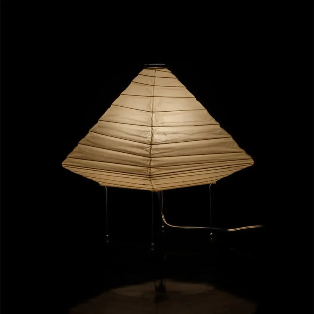 Minimalist Japanese Style Rice Paper Desk Lamp with Wabi Sabi Aesthetic for Modern Interior Decor