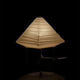 Minimalist Japanese Style Rice Paper Desk Lamp with Wabi Sabi Aesthetic for Modern Interior Decor