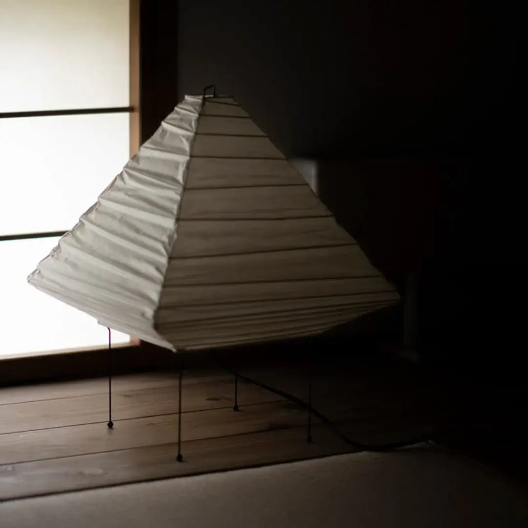 Minimalist Japanese Style Rice Paper Desk Lamp with Wabi Sabi Aesthetic for Modern Interior Decor