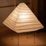 Minimalist Japanese Style Rice Paper Desk Lamp with Wabi Sabi Aesthetic for Modern Interior Decor