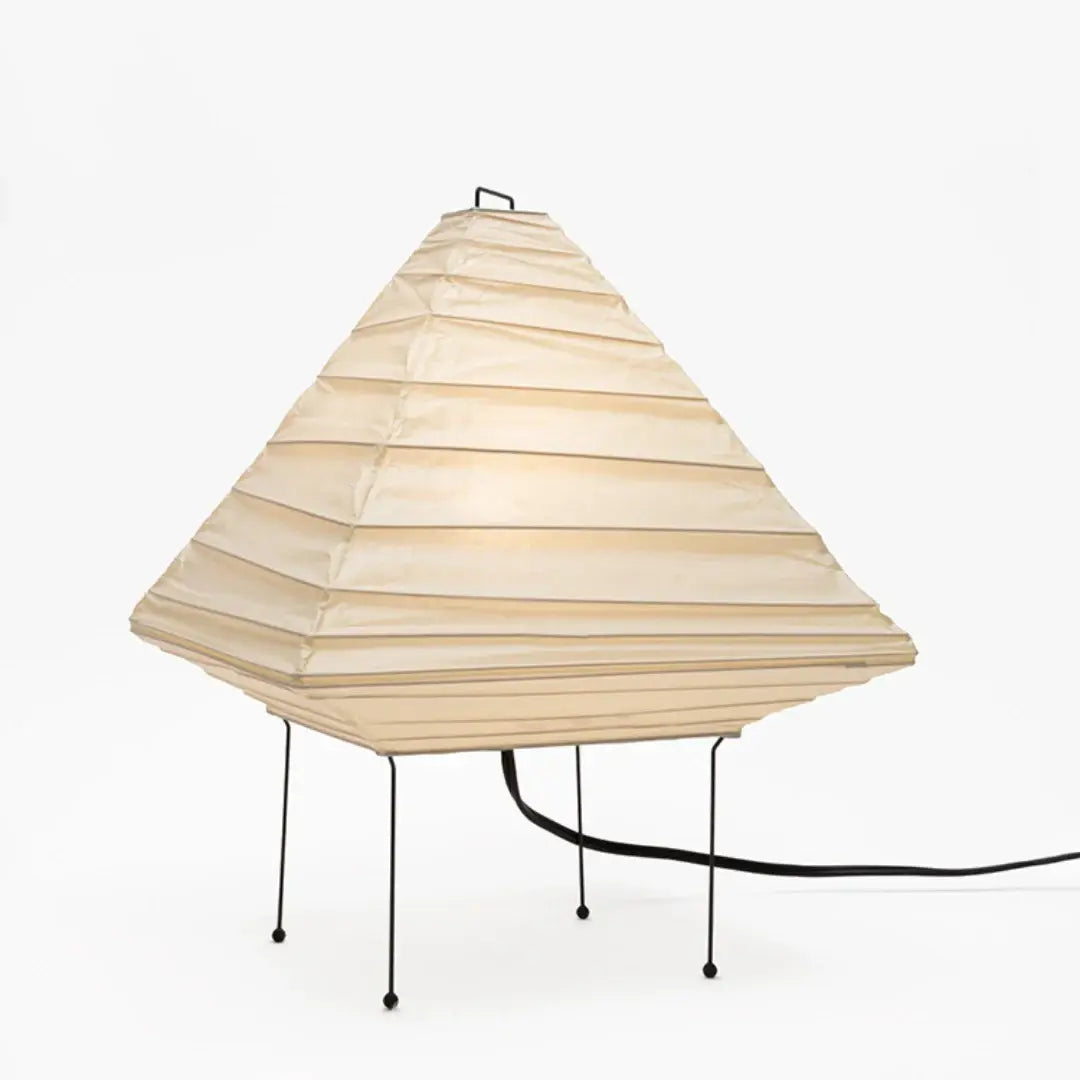 Minimalist Japanese Style Rice Paper Desk Lamp with Wabi Sabi Aesthetic for Modern Interior Decor