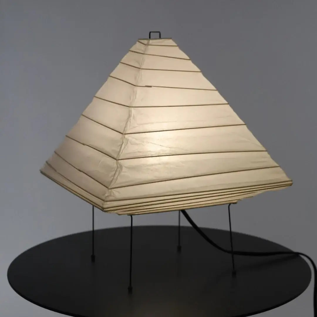 Minimalist Japanese Style Rice Paper Desk Lamp with Wabi Sabi Aesthetic for Modern Interior Decor