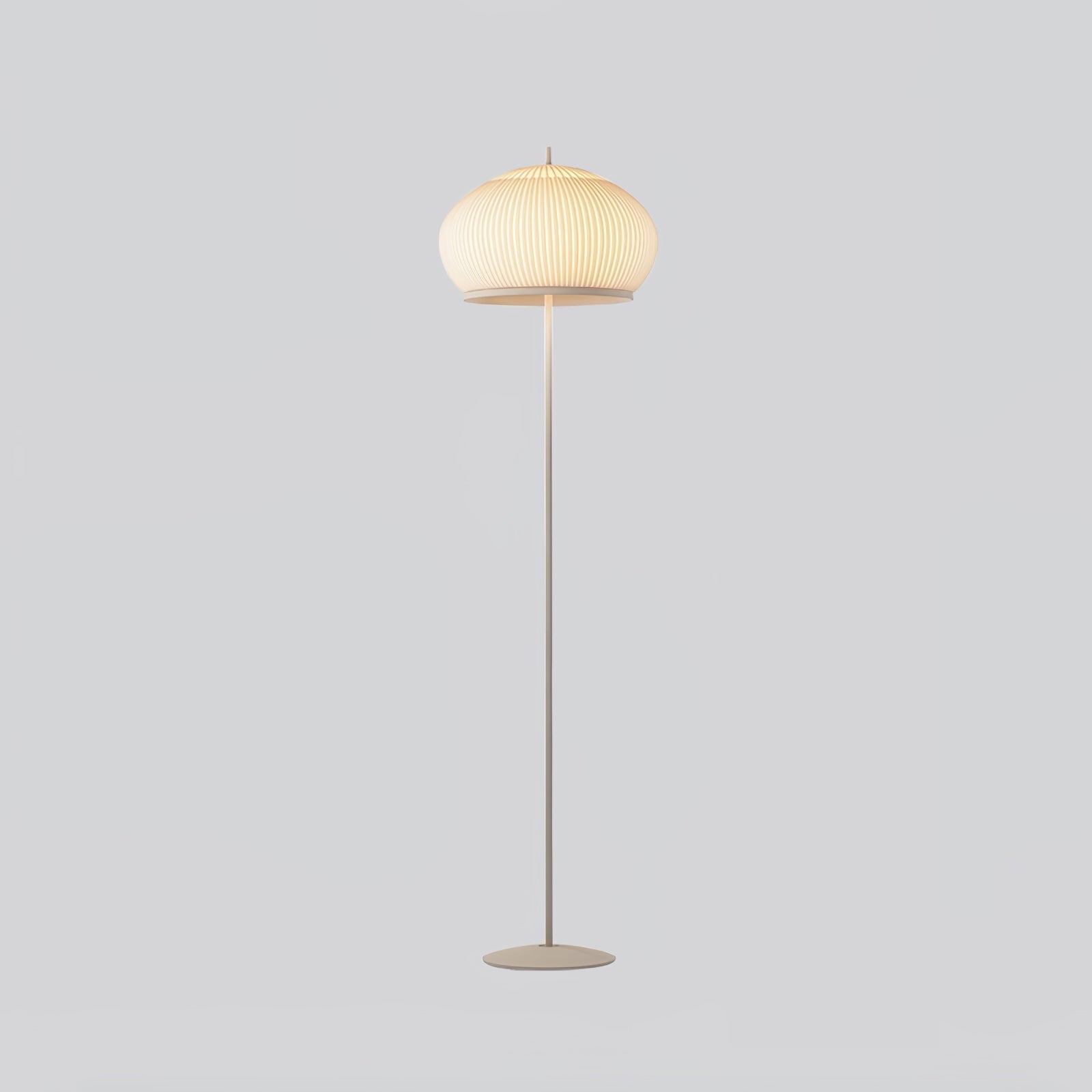 Modern Lantern Knit Floor Lamp with Dimmable LED Geometric Fabric Shades and Three Color Temperatures