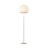 Modern Lantern Knit Floor Lamp with Dimmable LED Geometric Fabric Shades and Three Color Temperatures