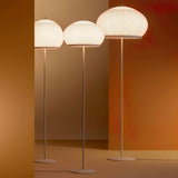 Modern Lantern Knit Floor Lamp with Dimmable LED Geometric Fabric Shades and Three Color Temperatures