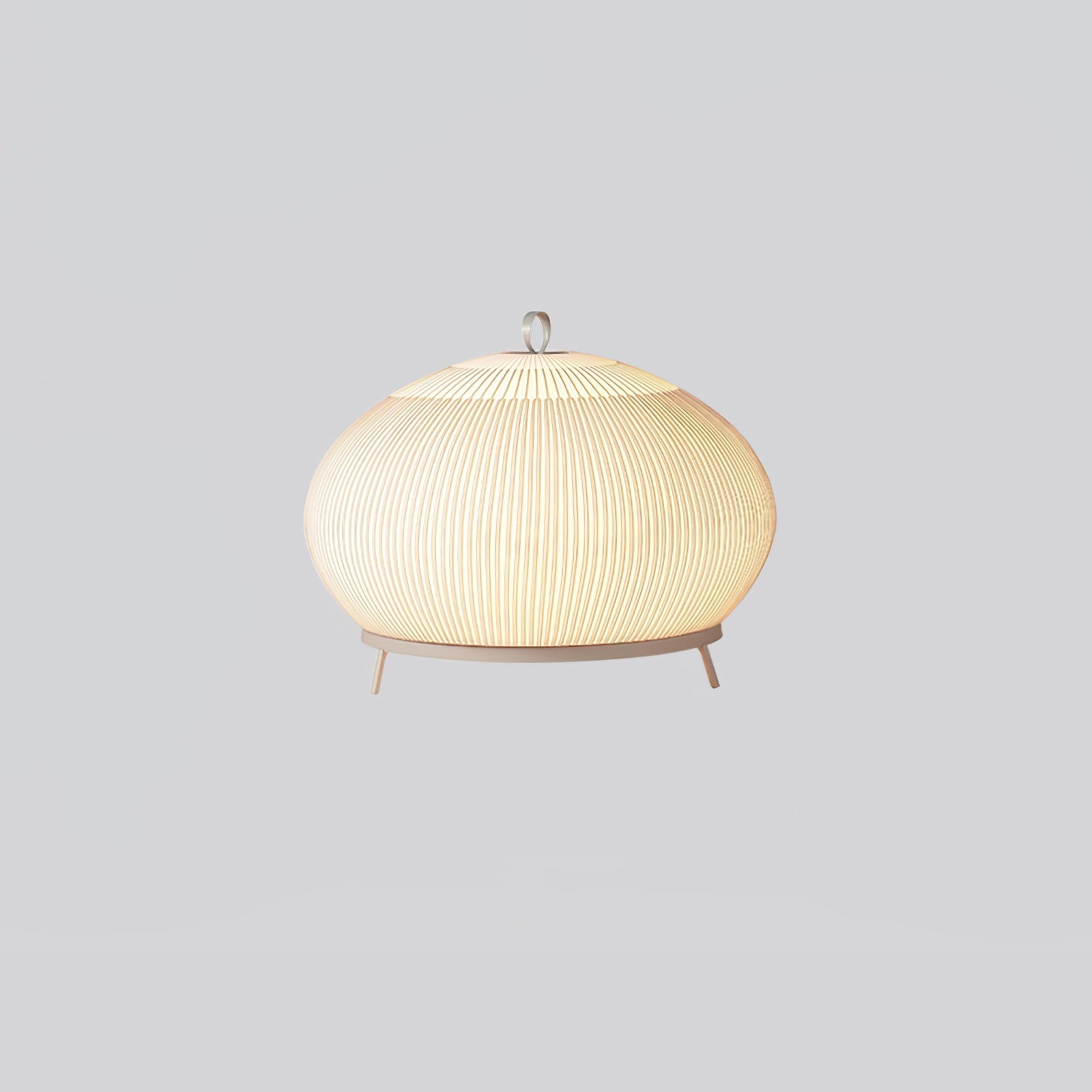 Modern Lantern Knit LED Table Lamp with Fabric Shade and Stepless Dimming