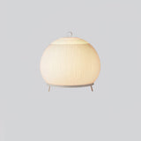Modern Lantern Knit LED Table Lamp with Fabric Shade and Stepless Dimming