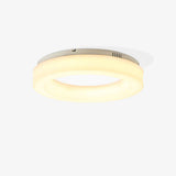 Large White Acrylic Domed LED Flush Mount Ceiling Light for Modern Low Profile Spaces