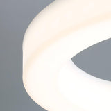 Large White Acrylic Domed LED Flush Mount Ceiling Light for Modern Low Profile Spaces