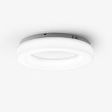 Large White Acrylic Domed LED Flush Mount Ceiling Light for Modern Low Profile Spaces