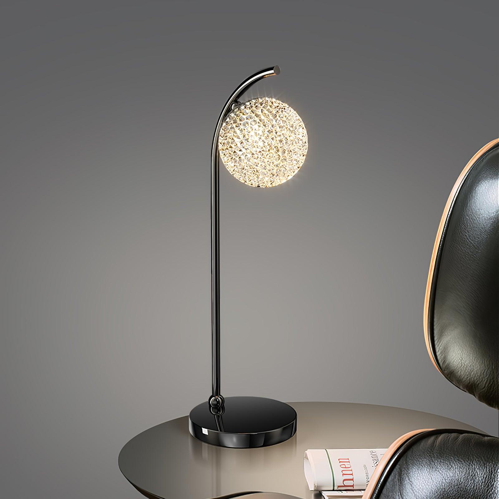 Modern Crystal Dandelion Bedside Table Lamp for Elegant Bedroom Decor