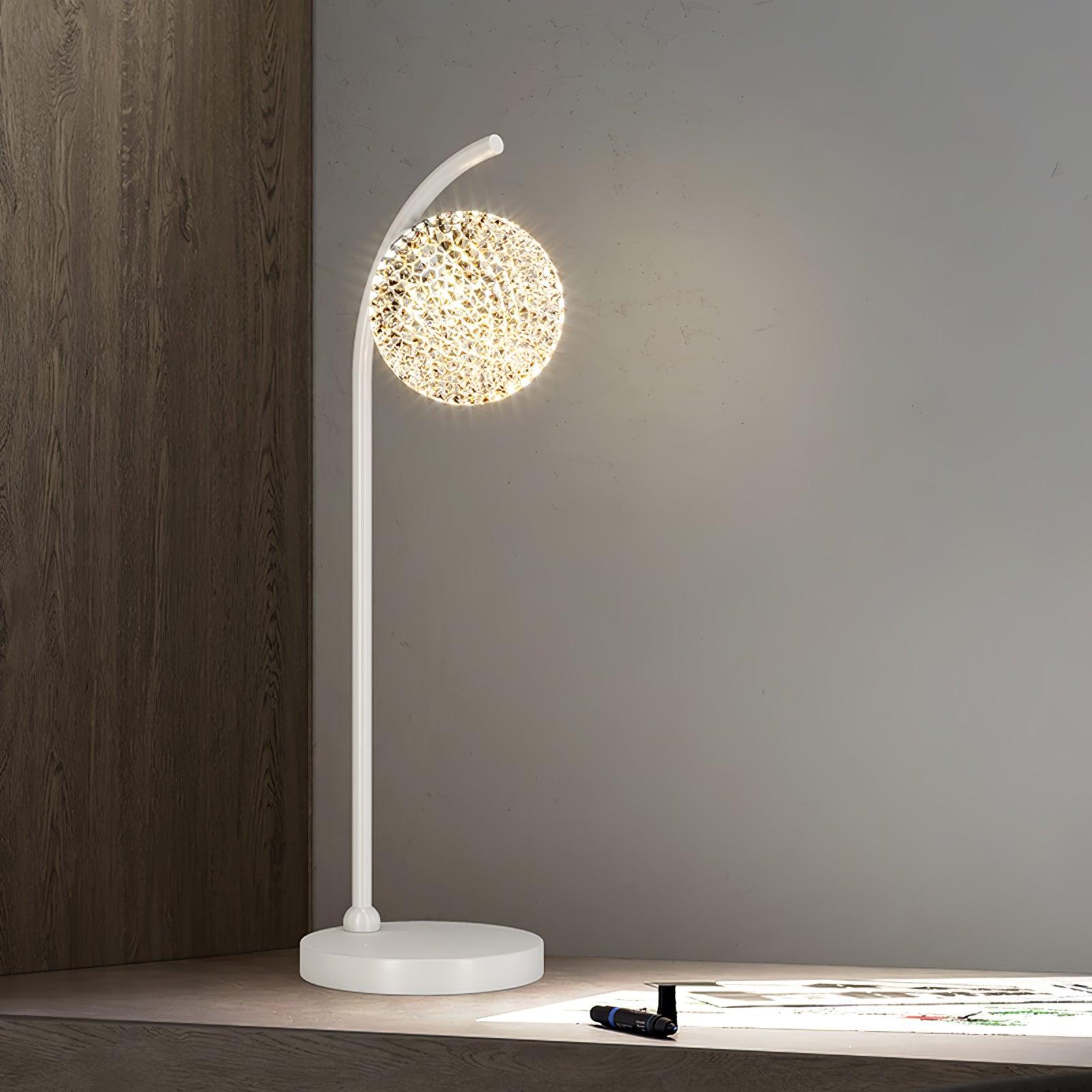 Modern Crystal Dandelion Bedside Table Lamp for Elegant Bedroom Decor