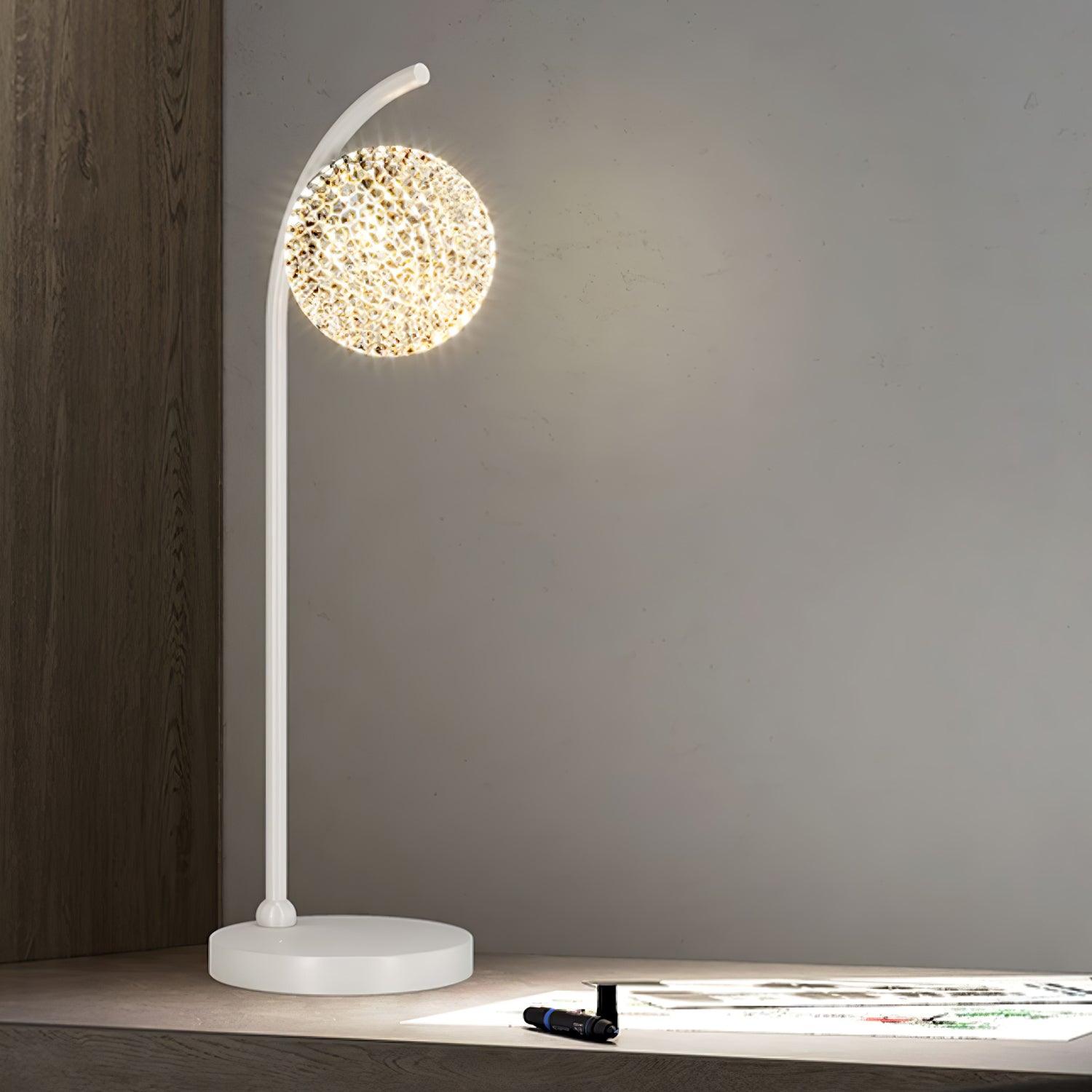 Modern Crystal Dandelion Bedside Table Lamp for Elegant Bedroom Decor