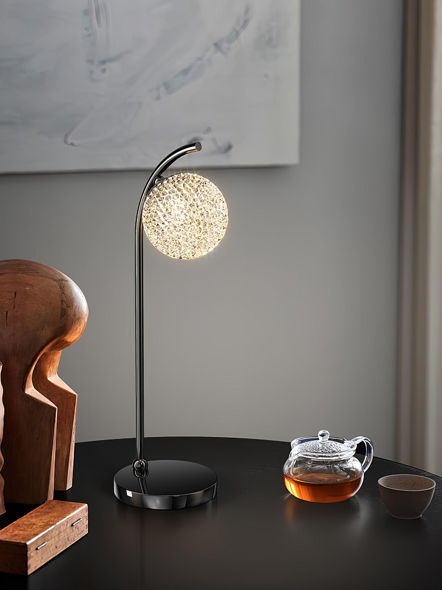 Modern Crystal Dandelion Bedside Table Lamp for Elegant Bedroom Decor