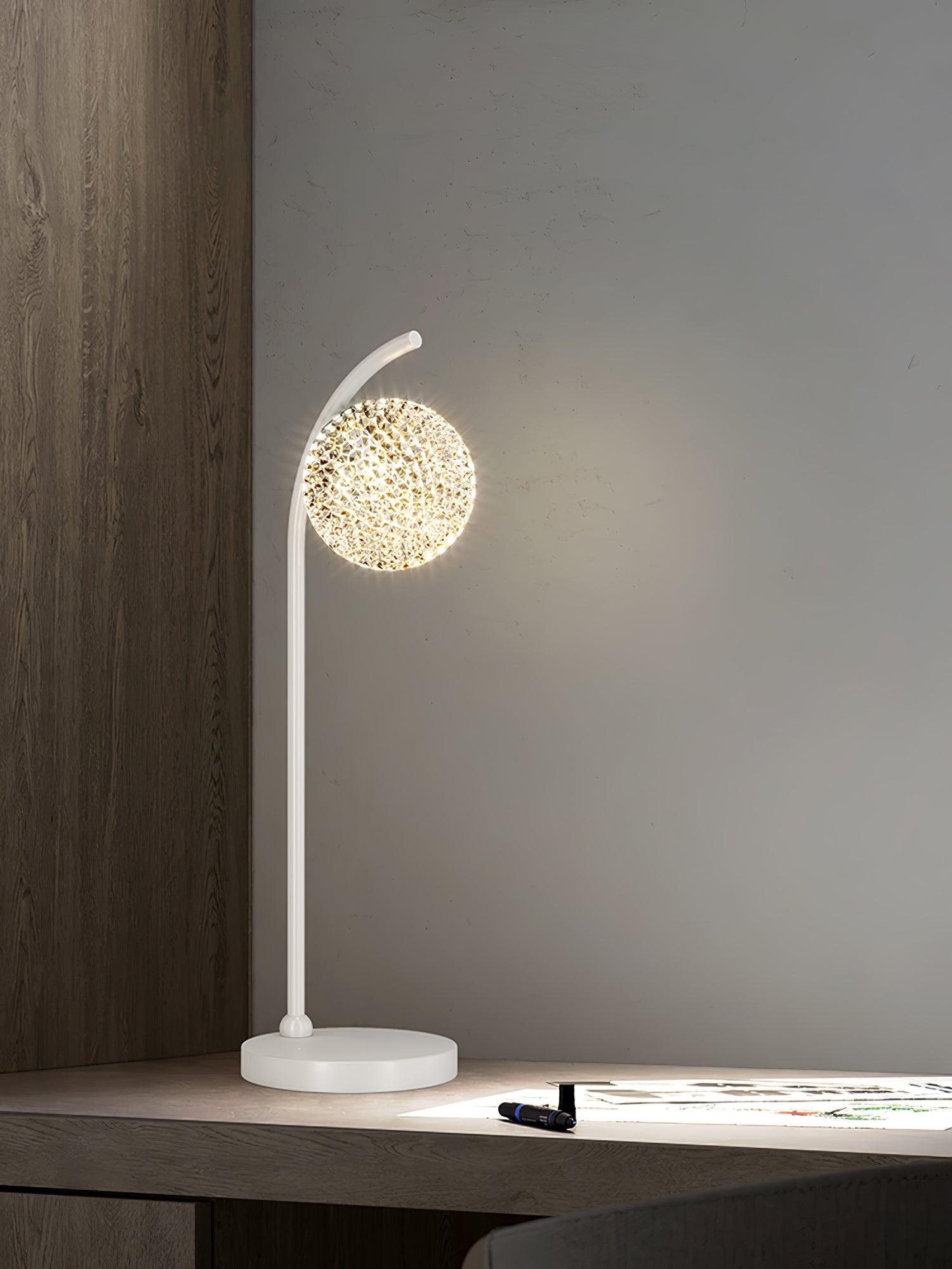 Modern Crystal Dandelion Bedside Table Lamp for Elegant Bedroom Decor