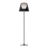 Modern Chrome Prism Floor Lamp with Acrylic Diffuser and Polished Finish