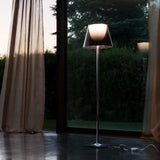 Modern Chrome Prism Floor Lamp with Acrylic Diffuser and Polished Finish