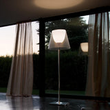 Modern Chrome Prism Floor Lamp with Acrylic Diffuser and Polished Finish