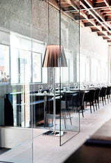 Modern Chrome Prism Floor Lamp with Acrylic Diffuser and Polished Finish