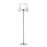 Modern Chrome Prism Floor Lamp with Acrylic Diffuser and Polished Finish