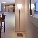 Modern Chrome Prism Floor Lamp with Acrylic Diffuser and Polished Finish