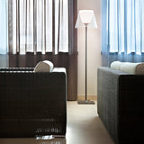 Modern Chrome Prism Floor Lamp with Acrylic Diffuser and Polished Finish
